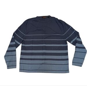 METROPOLITAN BY LORD & TAYLOR MEN'S SIZE XL BLUE STRIPED LONG SLEEVE SHIRT.